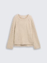 Pleteni džemper - Bež_9099969