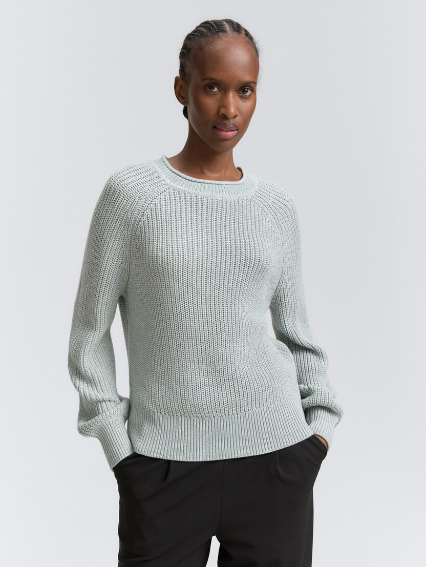 Pleteni pulover - Plava