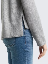 Pleteni džemper sa rol kragnom - Siva_2474285