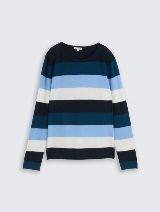 Pleteni pulover sa teksturom - Uzorak/višebojna_4282981