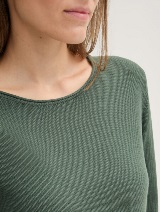 Pleteni pulover s teksturom - Zelena_114473