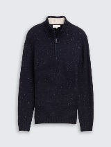 Pulover tricotat tip troyer - Albastru_2797394