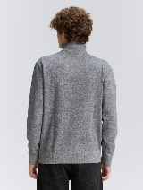 Pulover tricotat tip troyer - Albastru_7560568