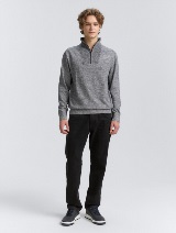 Pulover tricotat tip troyer - Albastru_7560568