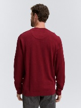 Pleteni džemper sa okruglim izrezom - Crvena_7427650