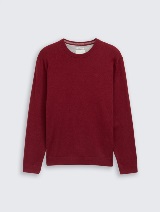 Pleteni džemper sa okruglim izrezom - Crvena_7427650