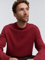 Pleteni džemper sa okruglim izrezom - Crvena_7427650