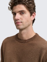 Pulover tricotat cu guler rotund - Maro_1499706