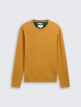 Pleteni džemper sa okruglim izrezom - Smeđa_3630902