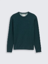 Pleteni džemper sa okruglim izrezom - Zelena_5080263