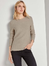 Pleteni pulover - Bež_2887655