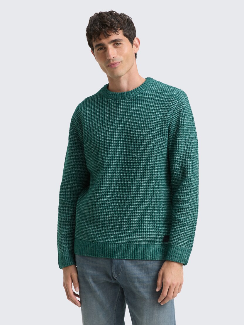 Pulover tricotat - Verde_9968120