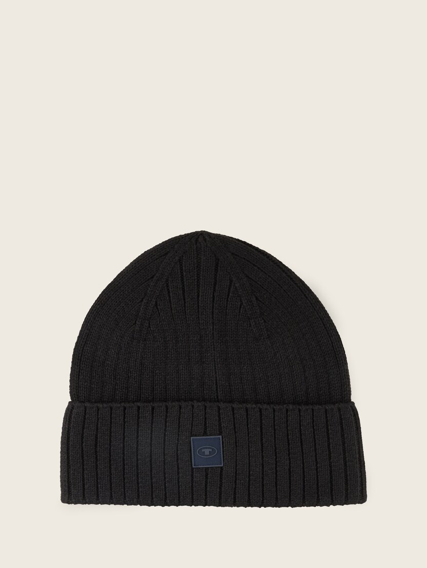  Structurirana pletena kapa - Crna-1044887-29999-15