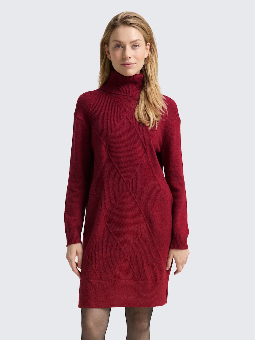 Pletena haljina - Crvena-1049141-39063-15