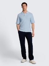 Pletena polo majica - Plava_708586