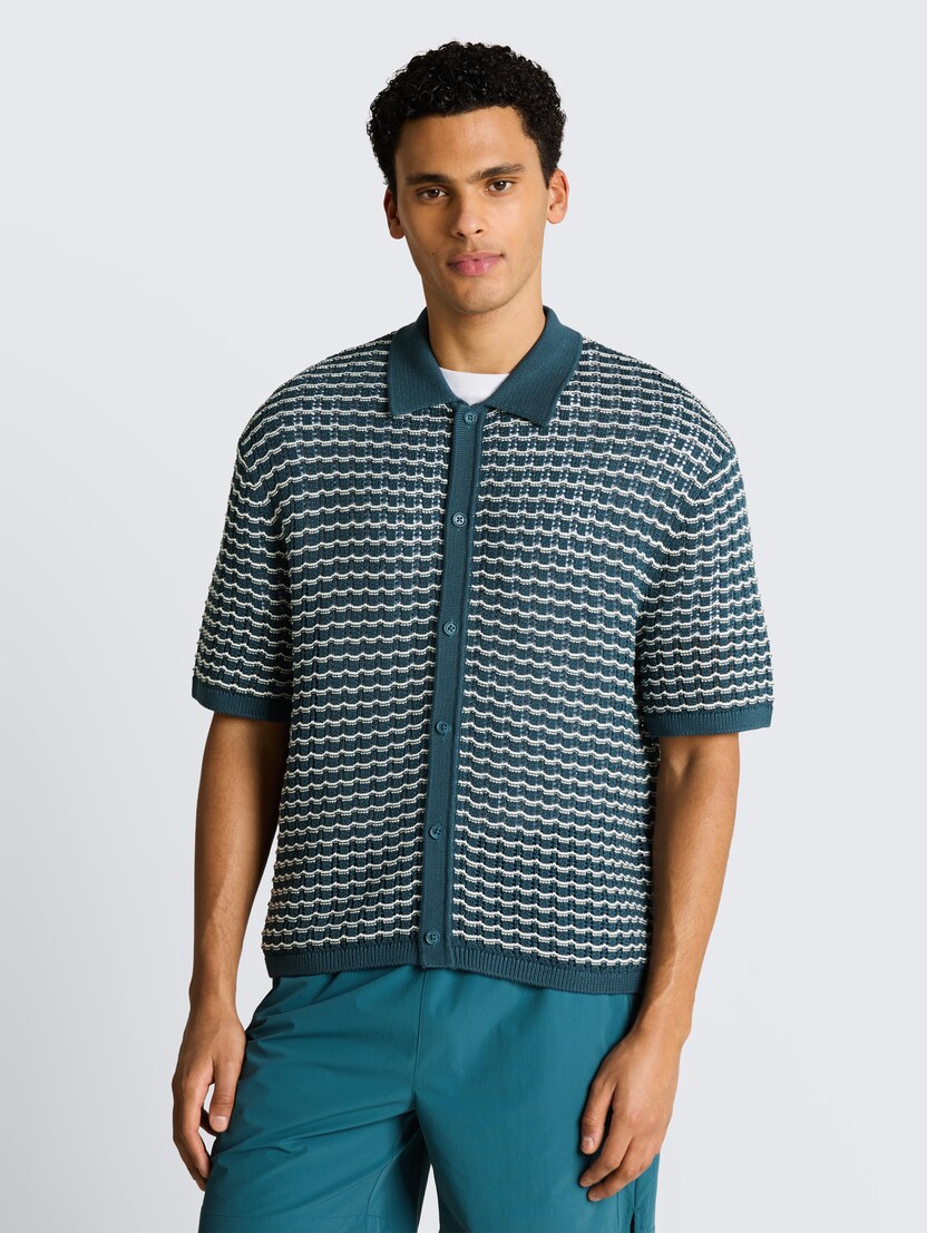 Pletena polo majica - Vzorec/večbarvna_5538096