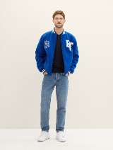 Pleteni pulover s V-izrezom - Plava_3151435