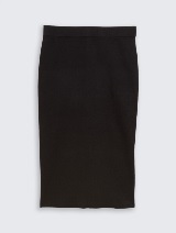 Fustă tricotată - Negru_3909543