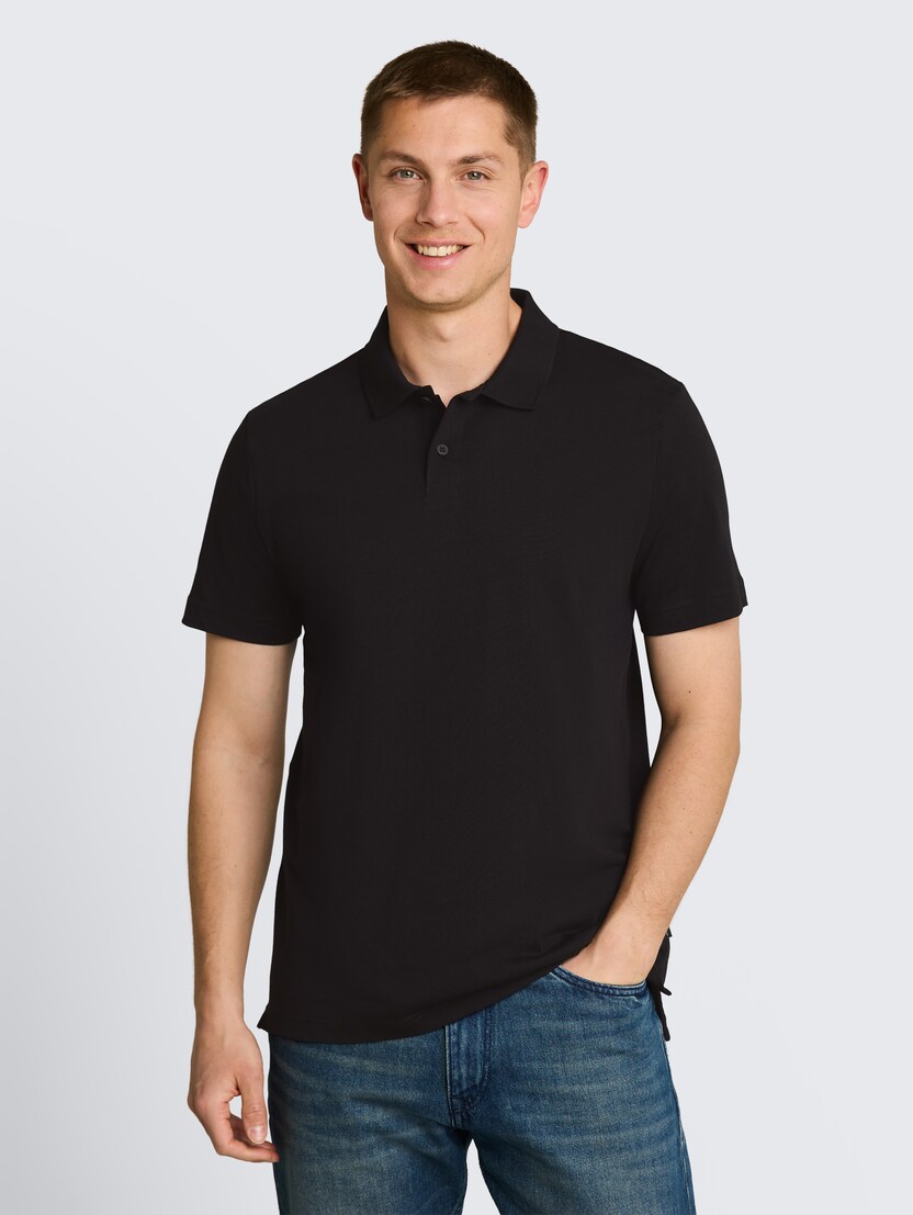 Jersey polo-majica - Crna_7456179