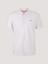 Polo-majica s malim izvezenim logom - Bijela_1343581