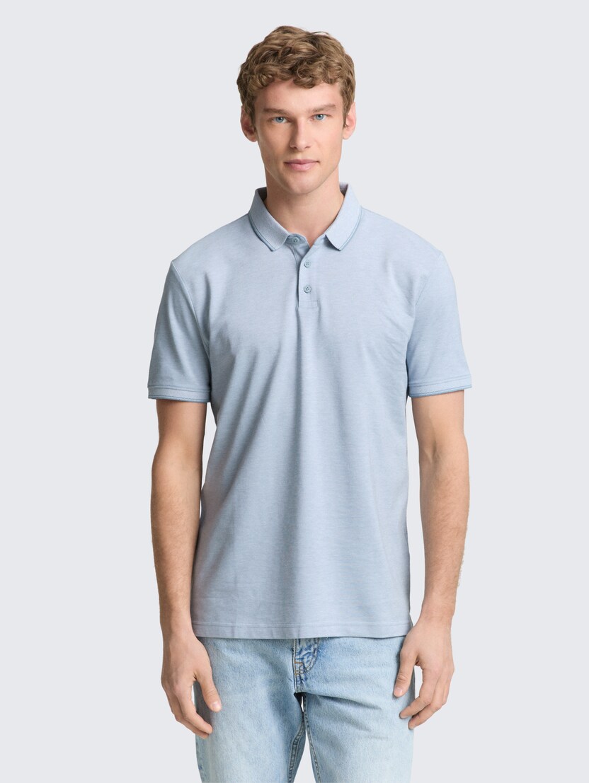 Polo majica z detajli - Vzorec/večbarvna_8475011