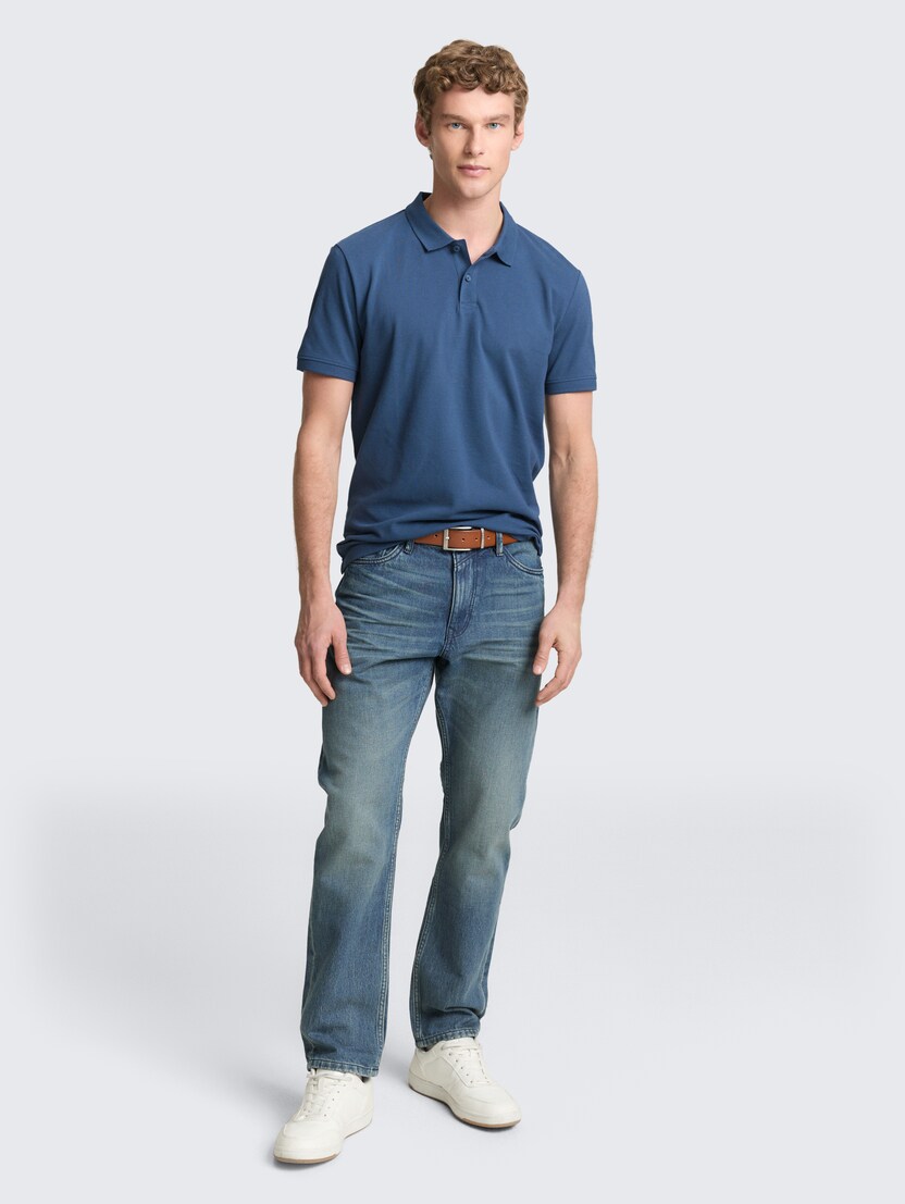 Polo-majica s malim logom - Plava_4025209