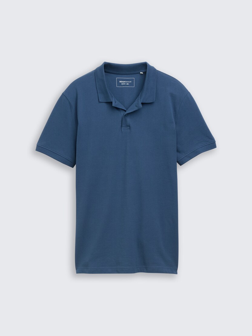 Polo-majica s malim logom - Plava_4025209