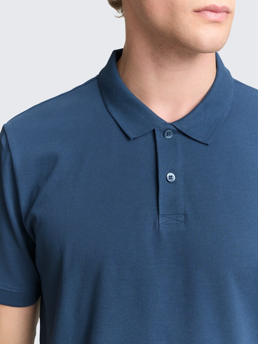 Polo-majica s malim logom - Plava_4025209