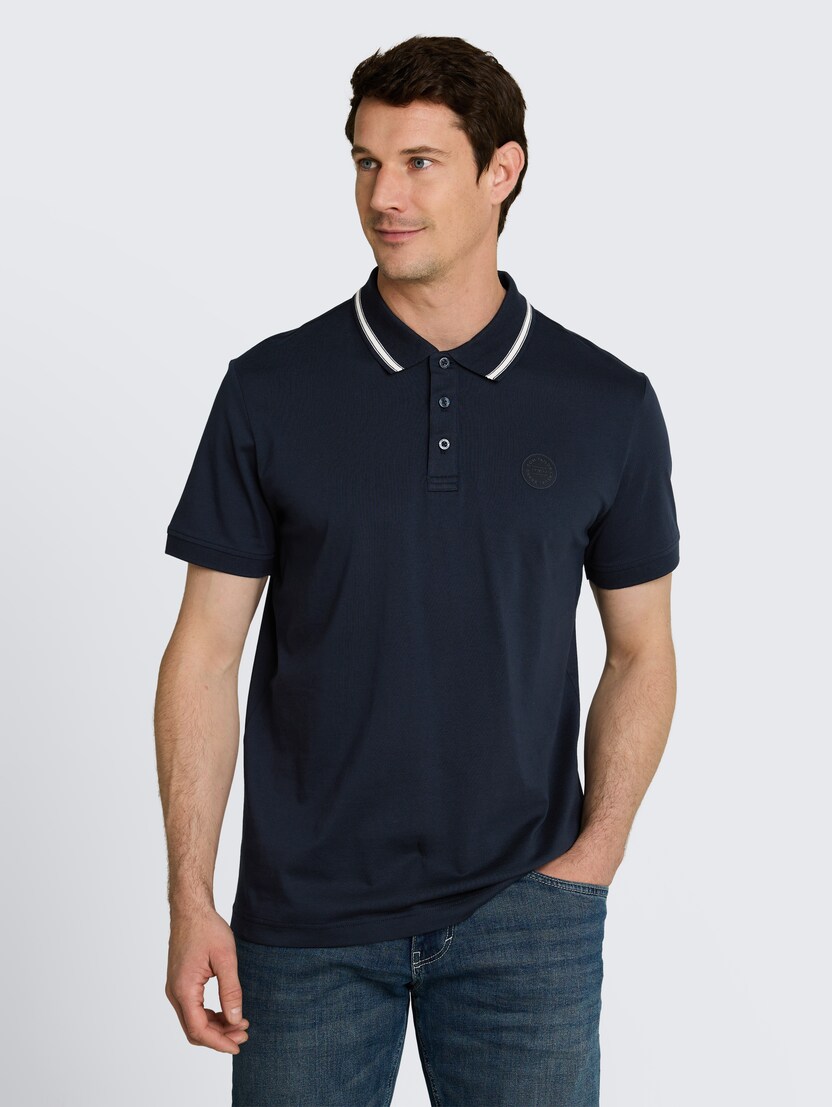 Polo majica z majhnim logotipom - Modra_6716410