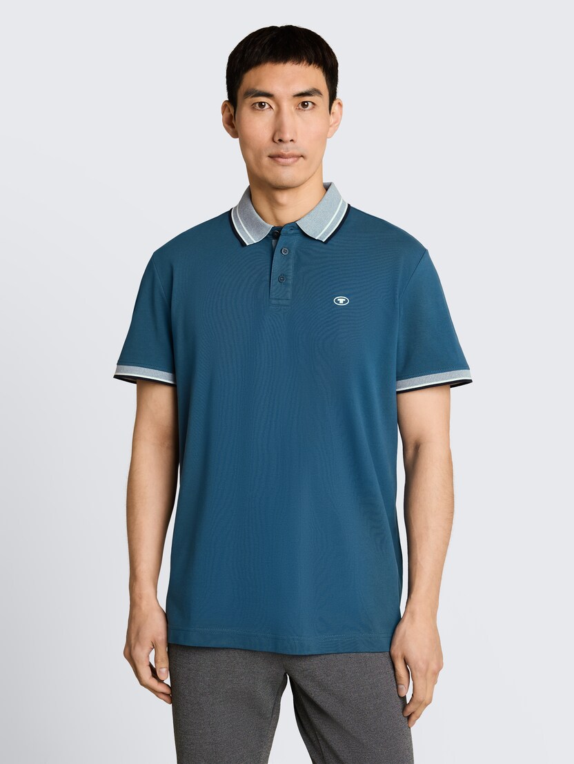 Polo majica z majhnim logotipom - Modra_772861
