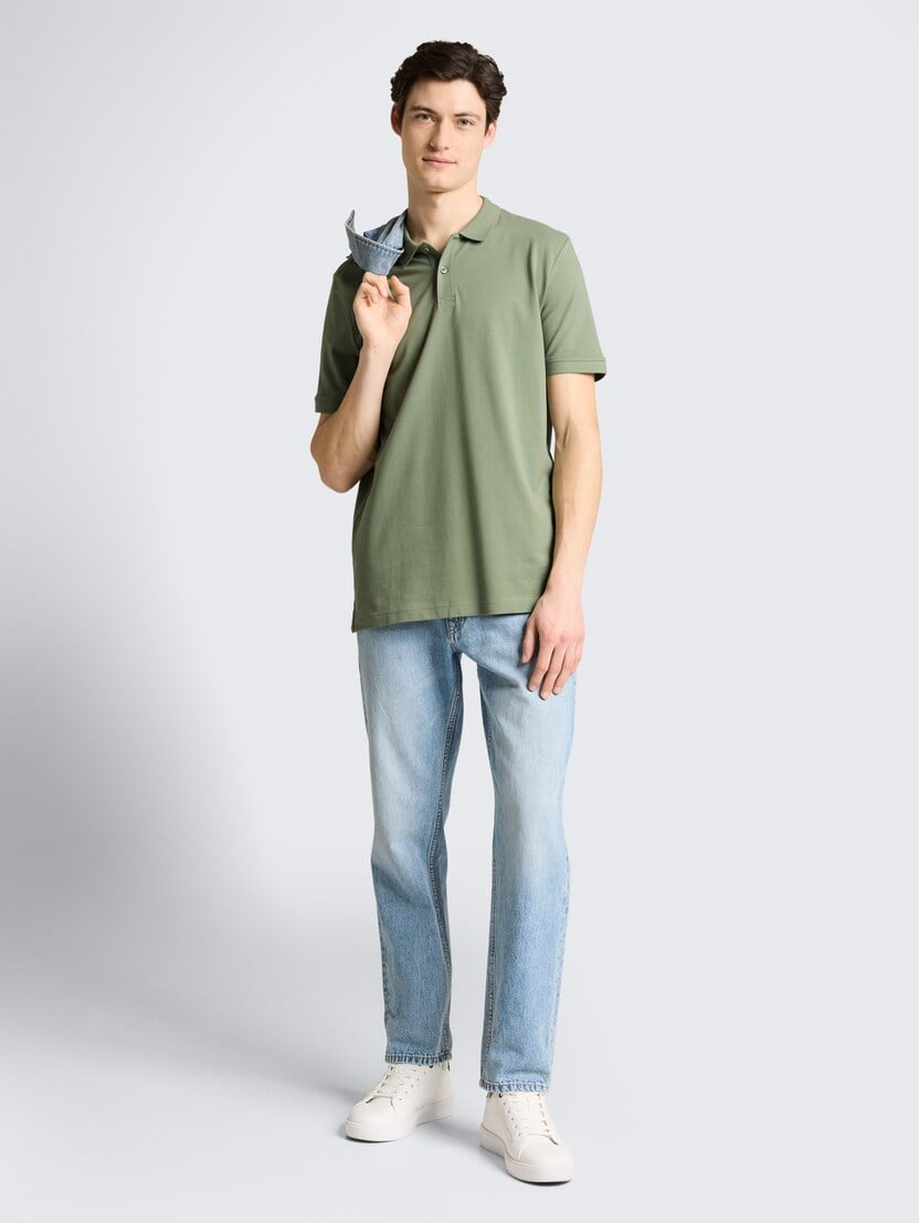 Polo-majica s malim logom - Zelena_5560082