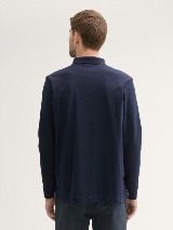 Polo-majica s malim izvezenim logom - Plava_4755836