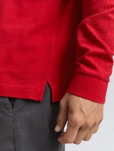 Polo-majica s malim izvezenim logom - Crvena_7254702