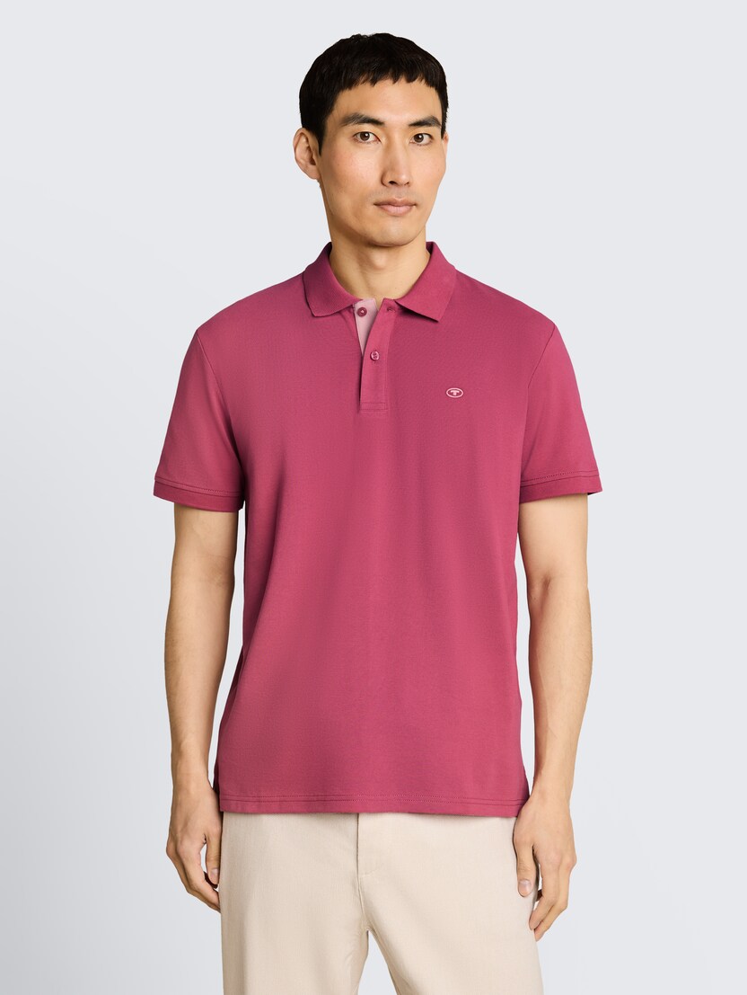 Polo-majica s malim izvezenim logom - Ružičasta-1031006-21181-14