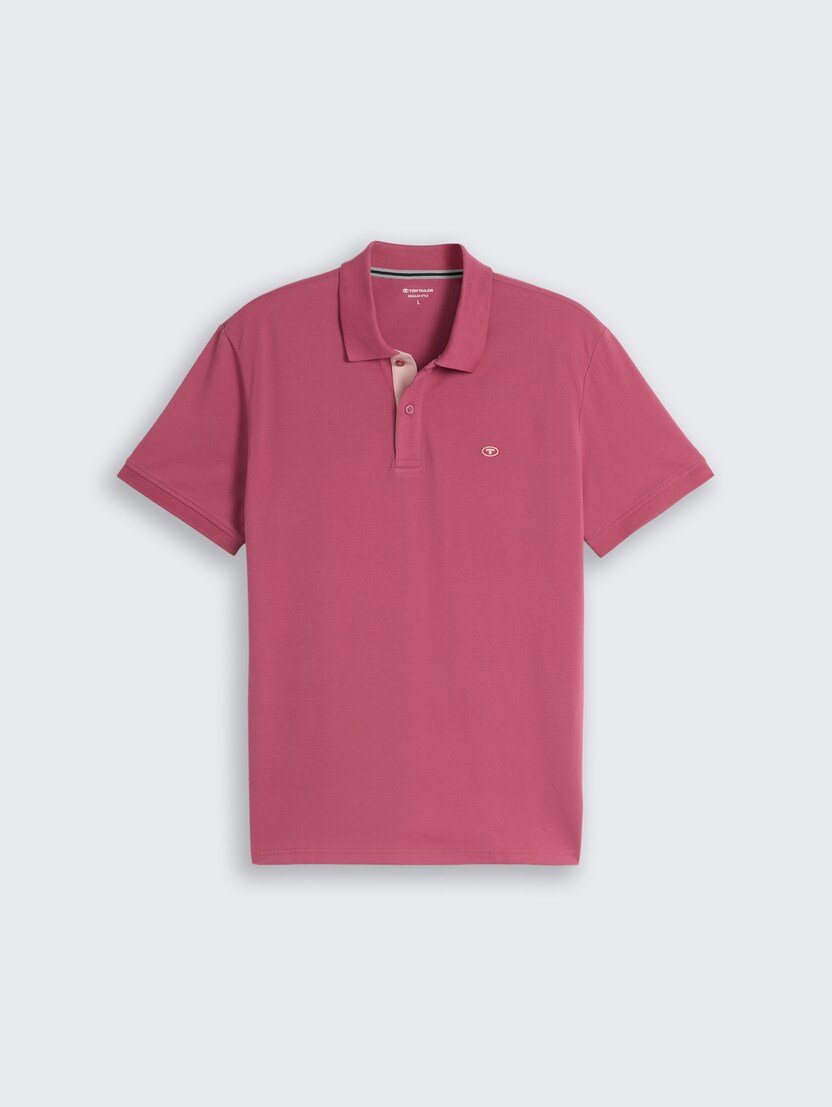 Polo-majica s malim izvezenim logom - Ružičasta_9970897