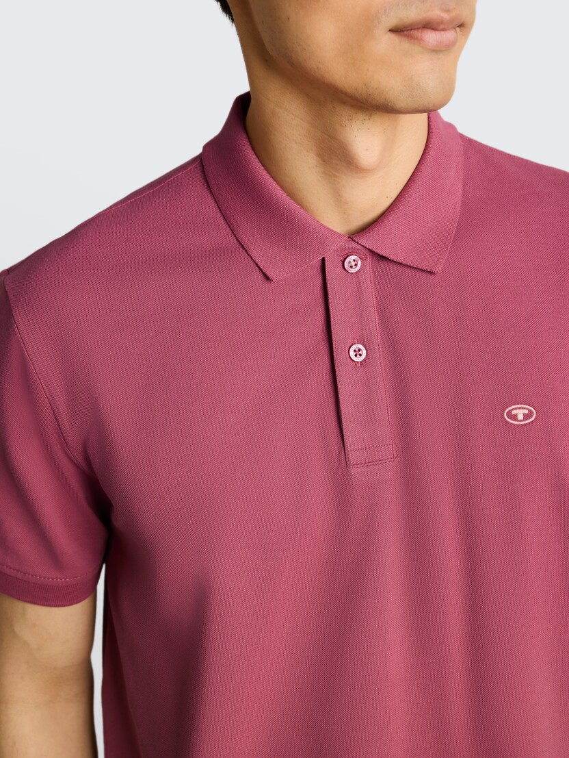 Polo-majica s malim izvezenim logom - Ružičasta_9970897
