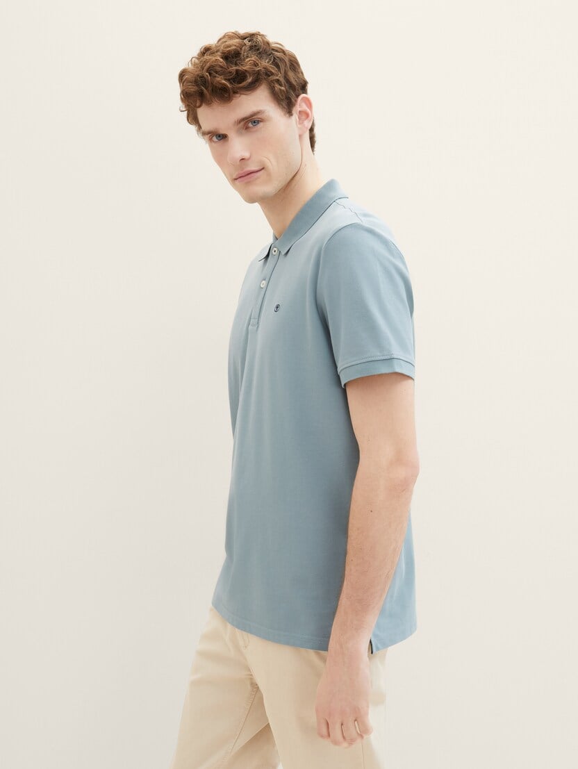 Polo-majica s malim izvezenim logom - Zelena_617551