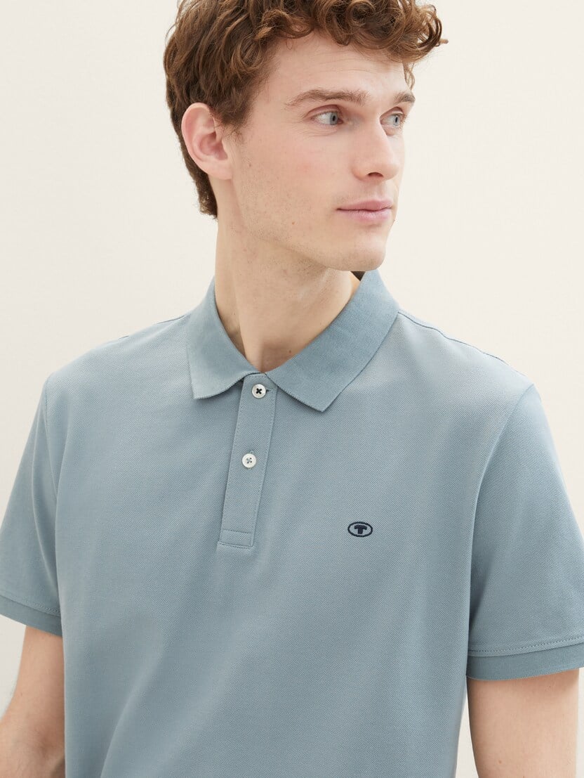 Polo-majica s malim izvezenim logom - Zelena_617551