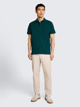 Polo-majica s malim izvezenim logom - Zelena_7649571