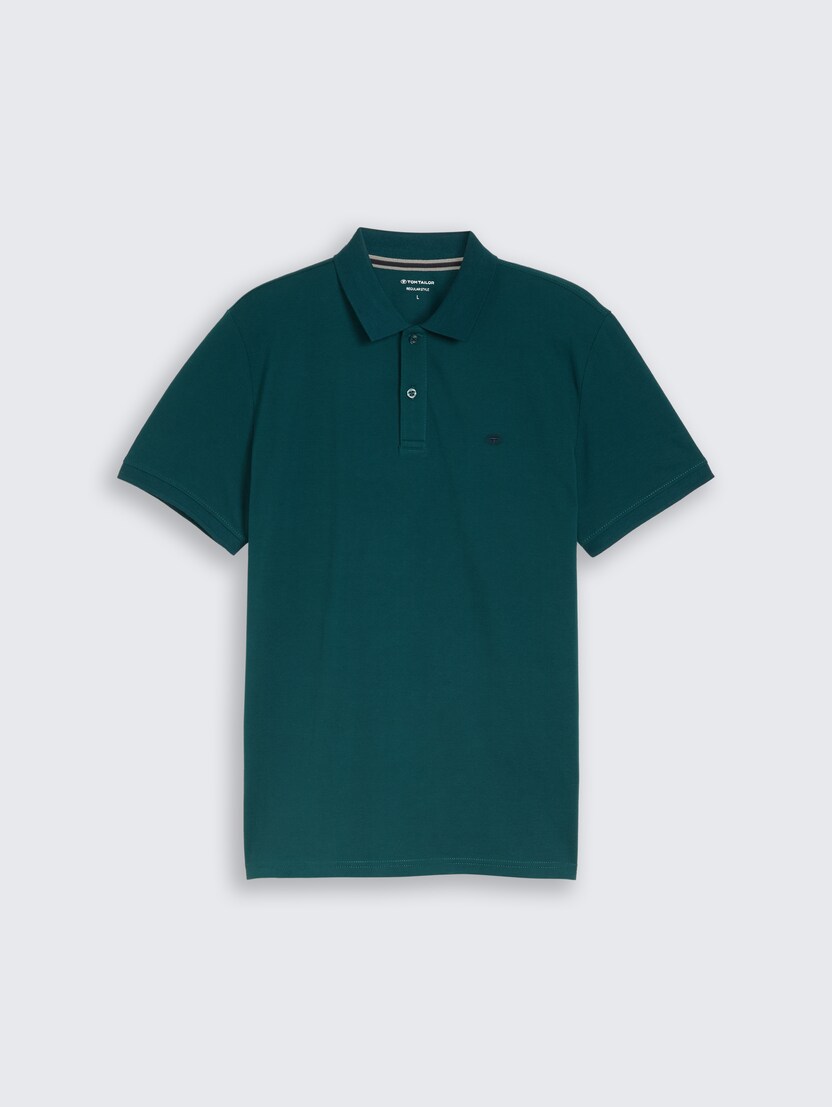 Polo-majica s malim izvezenim logom - Zelena_7649571