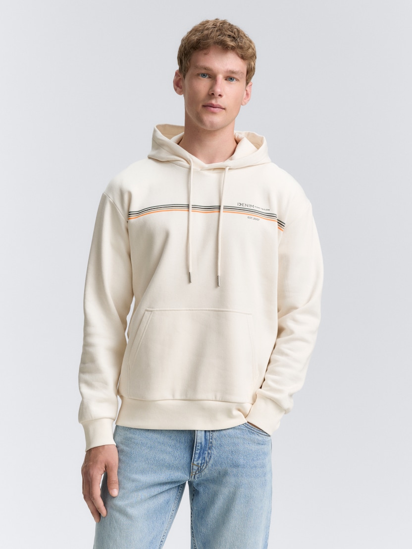 Sportska majica s kapuljačom i uzorkom - Bijela-1047942-10348-14