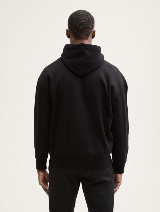 Sportska majica s kapuljačom i uzorkom - Crna_1257455