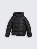 Jachetă matlasată cu glugă - Negru_8121988