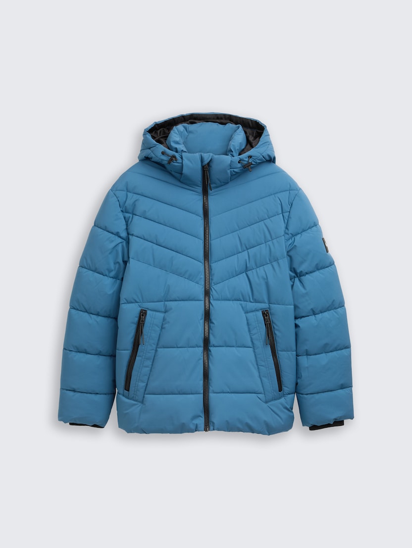 Puffer jakna sa kapuljačom - Plava_4877116