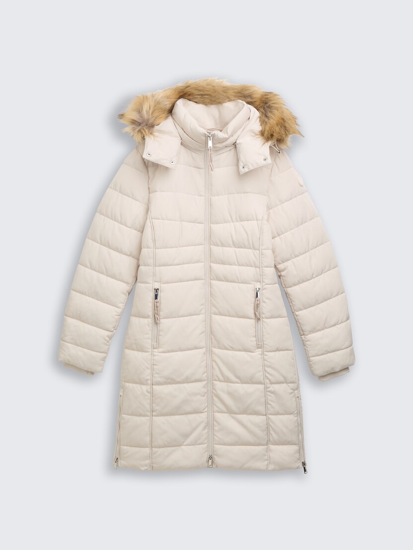 Puhovka s krojem plašča - Bež_9741038