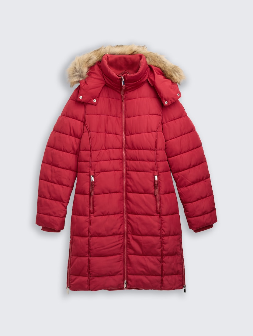 Puhovka s krojem plašča - Rdeča_1673429