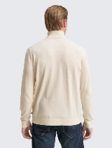 Pulover din bumbac şi caşmir - Bej_5622396