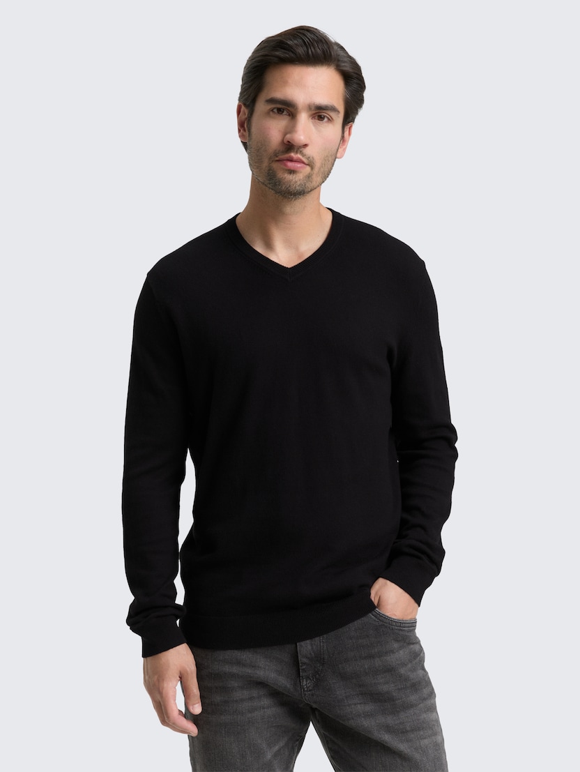 Pulover od pamuka i kašmira - Crna_5693818