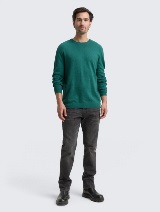 Džemper od pamuka i kašmira - Zelena_4754485