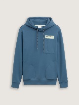 Hanorac cu aspect cu detalii - Albastru_4377387